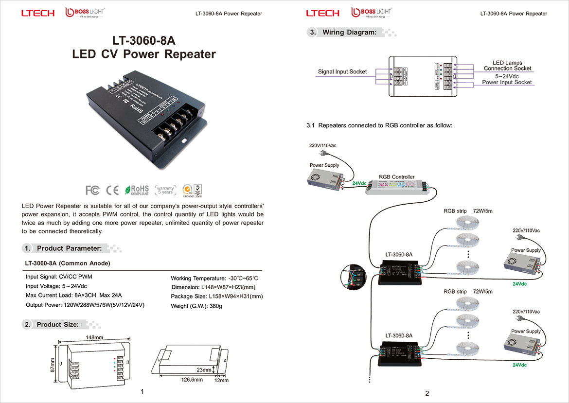 CV Power Repeater LT-3060-8A