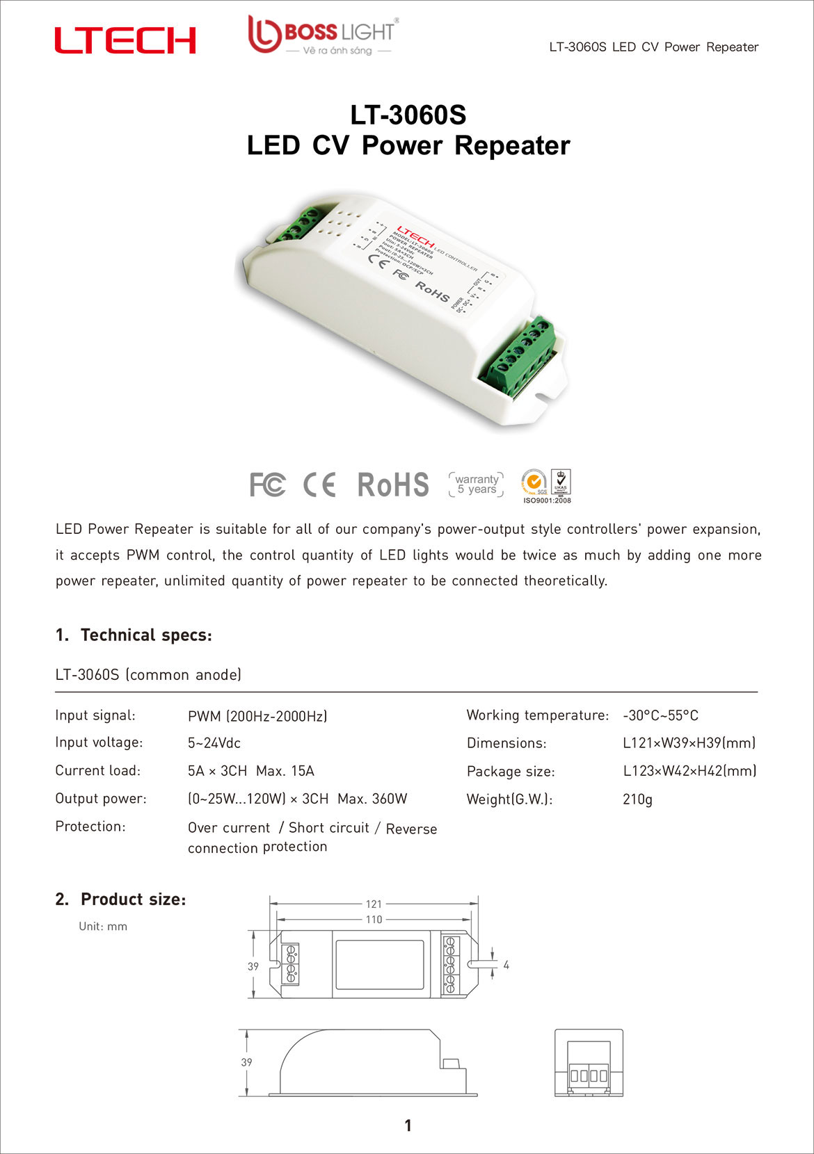 LED CV Power Repeater LT-3060S